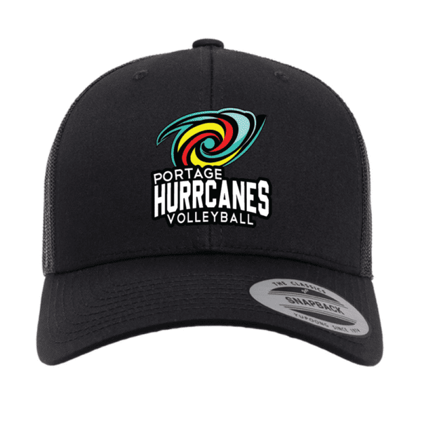 6606 Yupoong Adult Retro Trucker Cap - Black