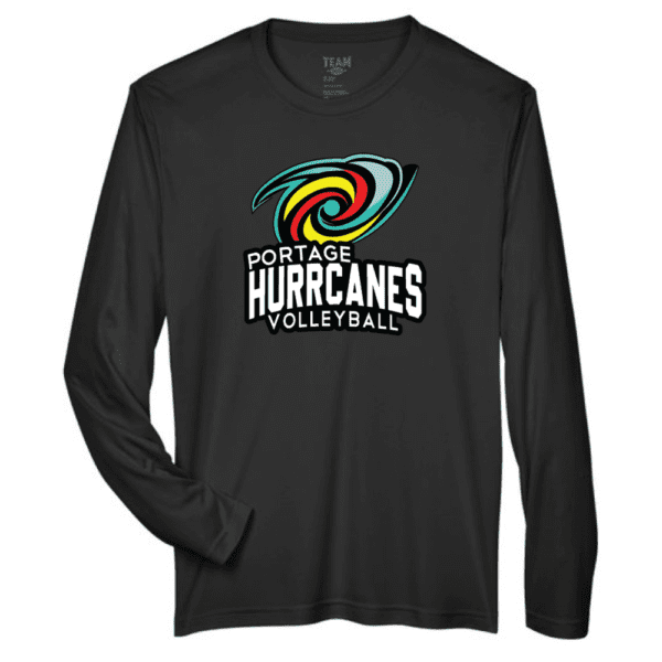 TT11L Team 365 Performance Long Sleeve Shirt - Black